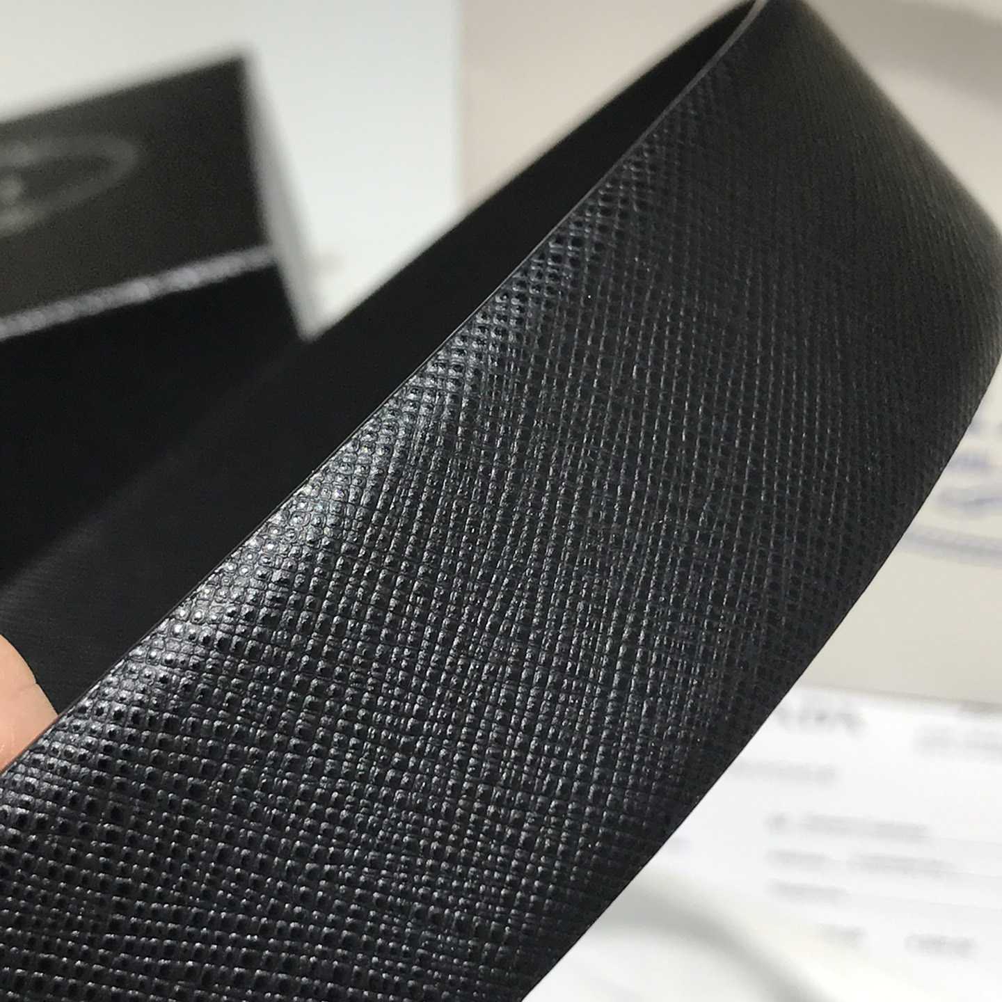 Prada Reversible Saffiano Leather Belt Strap - DopestKickz