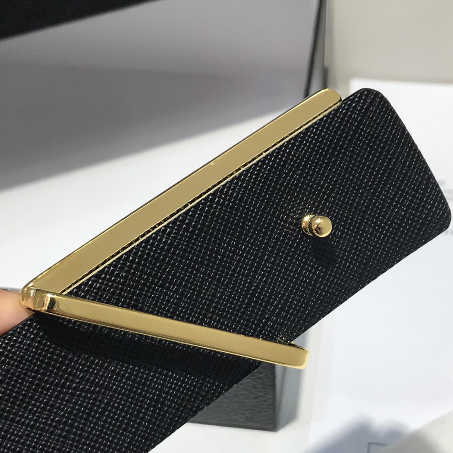 Prada Reversible Saffiano Leather Belt Strap - DopestKickz