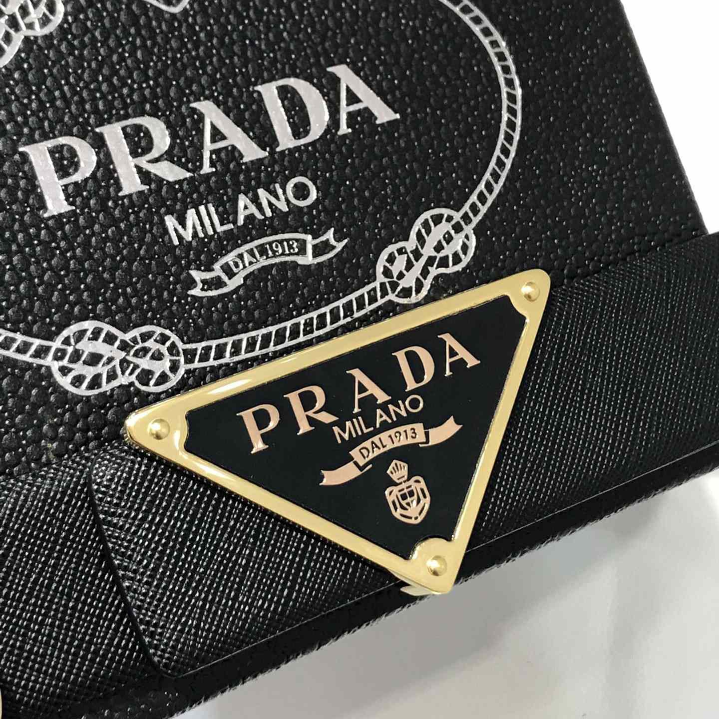 Prada Reversible Saffiano Leather Belt Strap - DopestKickz