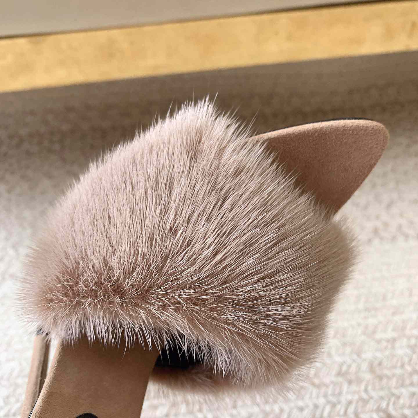 Saint Laurent LA 16 Mules In Animal-Free Fur And Suede  - DopestKickz