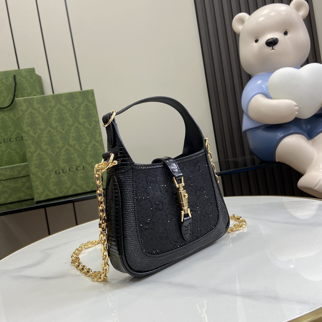 Gucci Jackie 1961 GG Crystal Mini Bag - DopestKickz