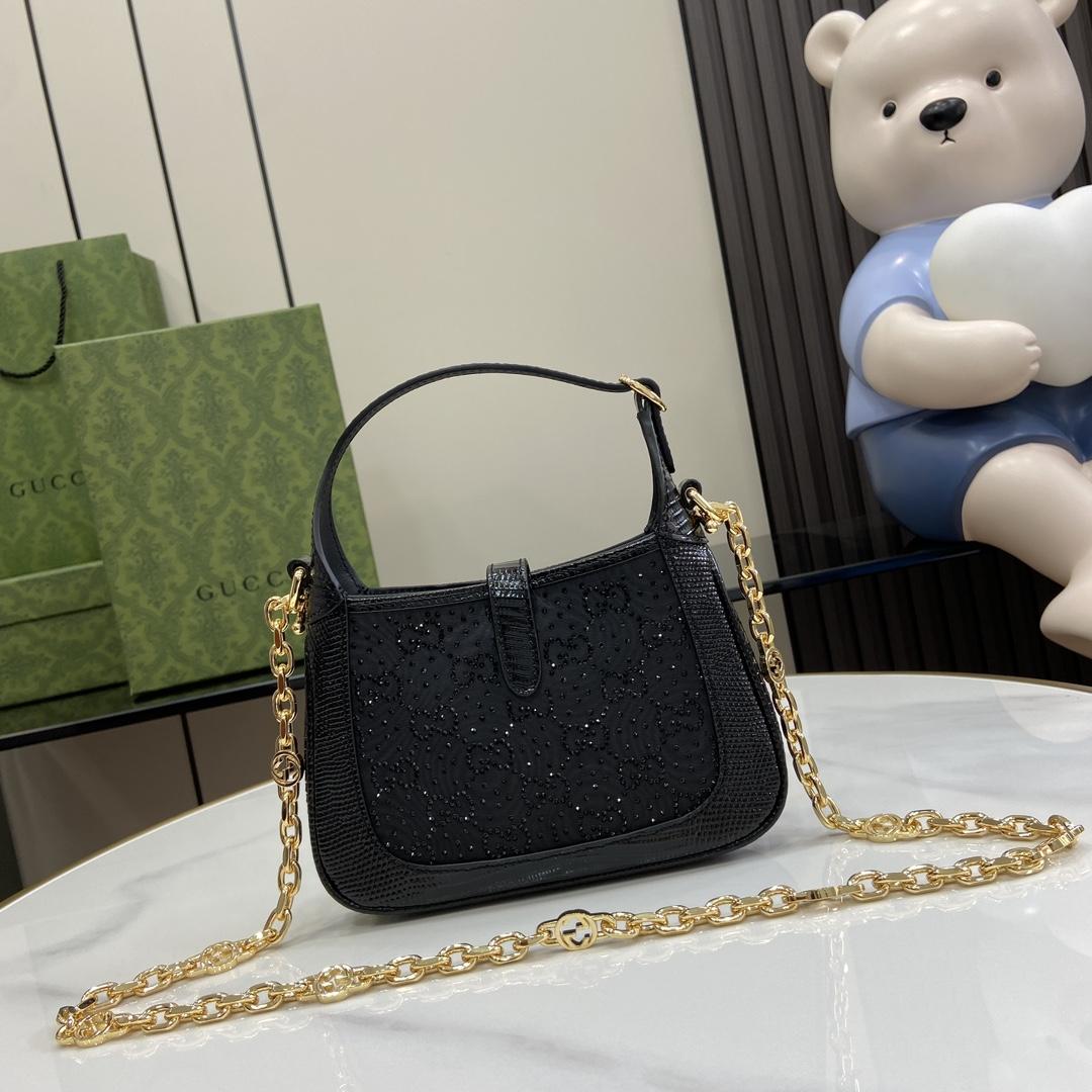 Gucci Jackie 1961 GG Crystal Mini Bag - DopestKickz
