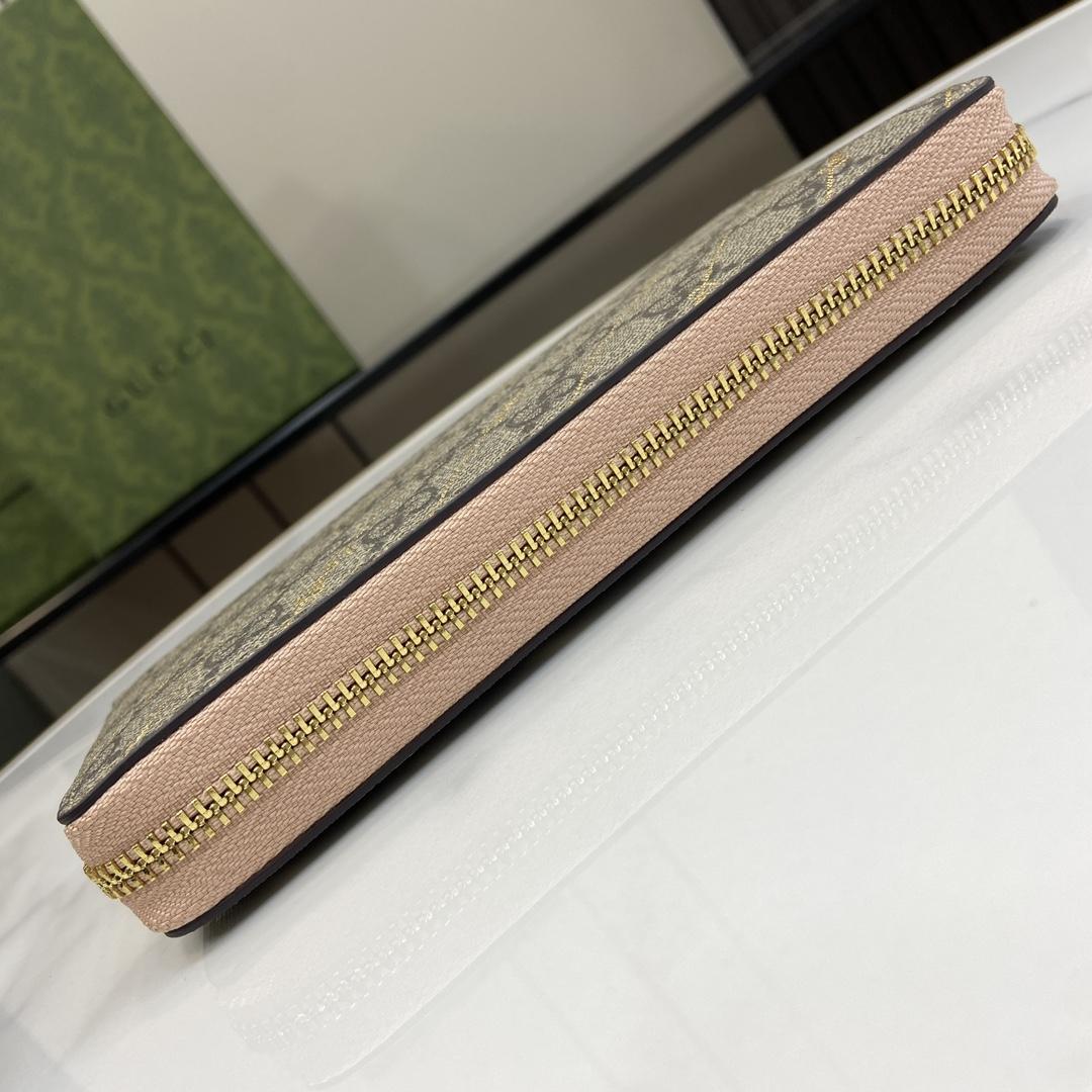 Gucci Zip Around Wallet With Horsebit Print  - DopestKickz