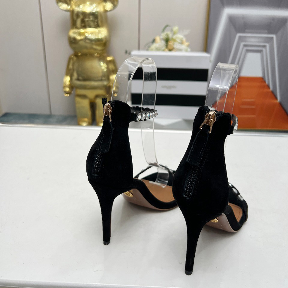 Aquazzura Maxi Tequila 95mm Crystal-embellished Sandals - DopestKickz