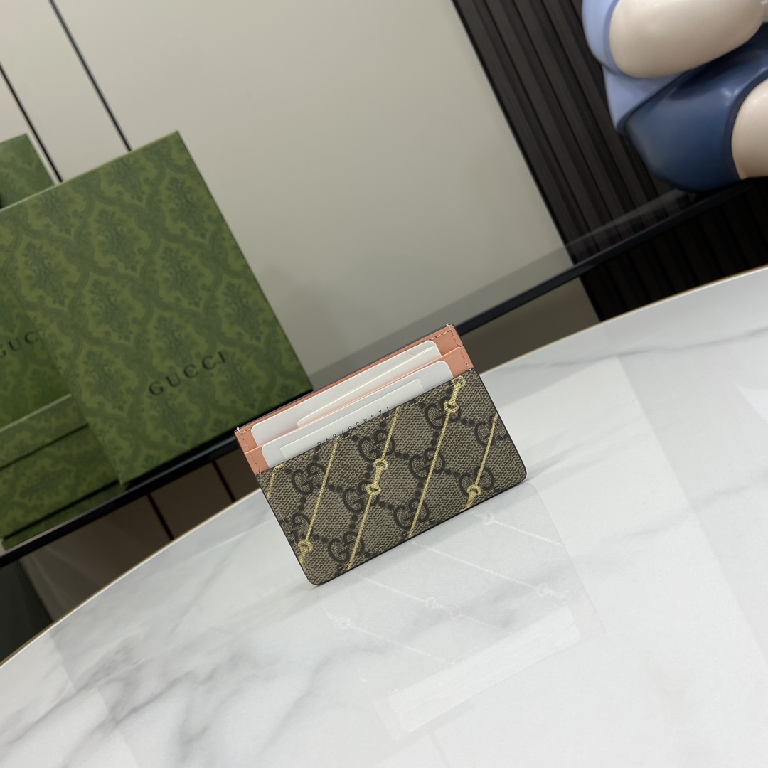 Gucci Card Case With Horsebit Print - DopestKickz