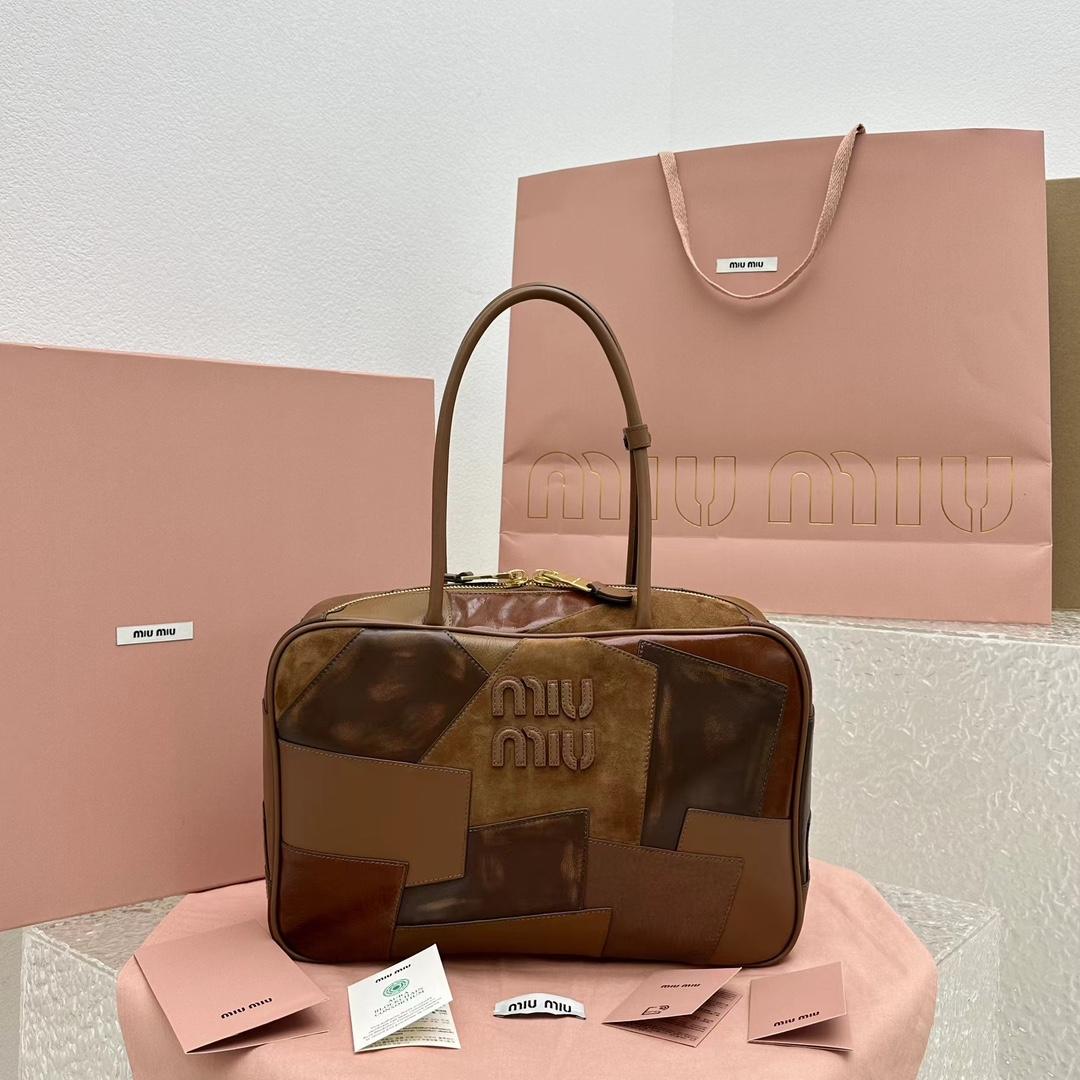 Miu Miu Leather Patchwork Bag - DopestKickz