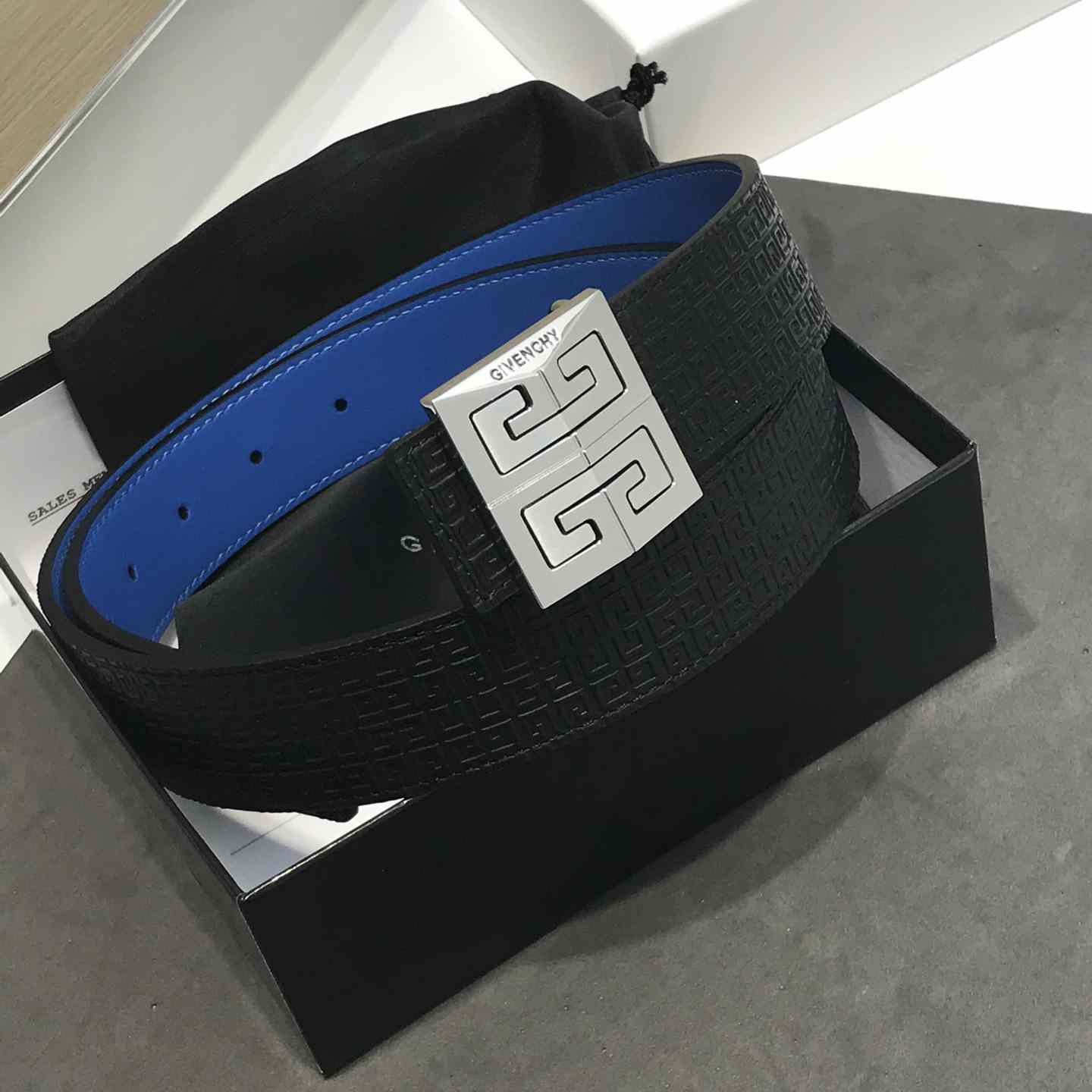 Givenchy 4G Reversible Belt In Leather And 4G Coated Canvas - DopestKickz