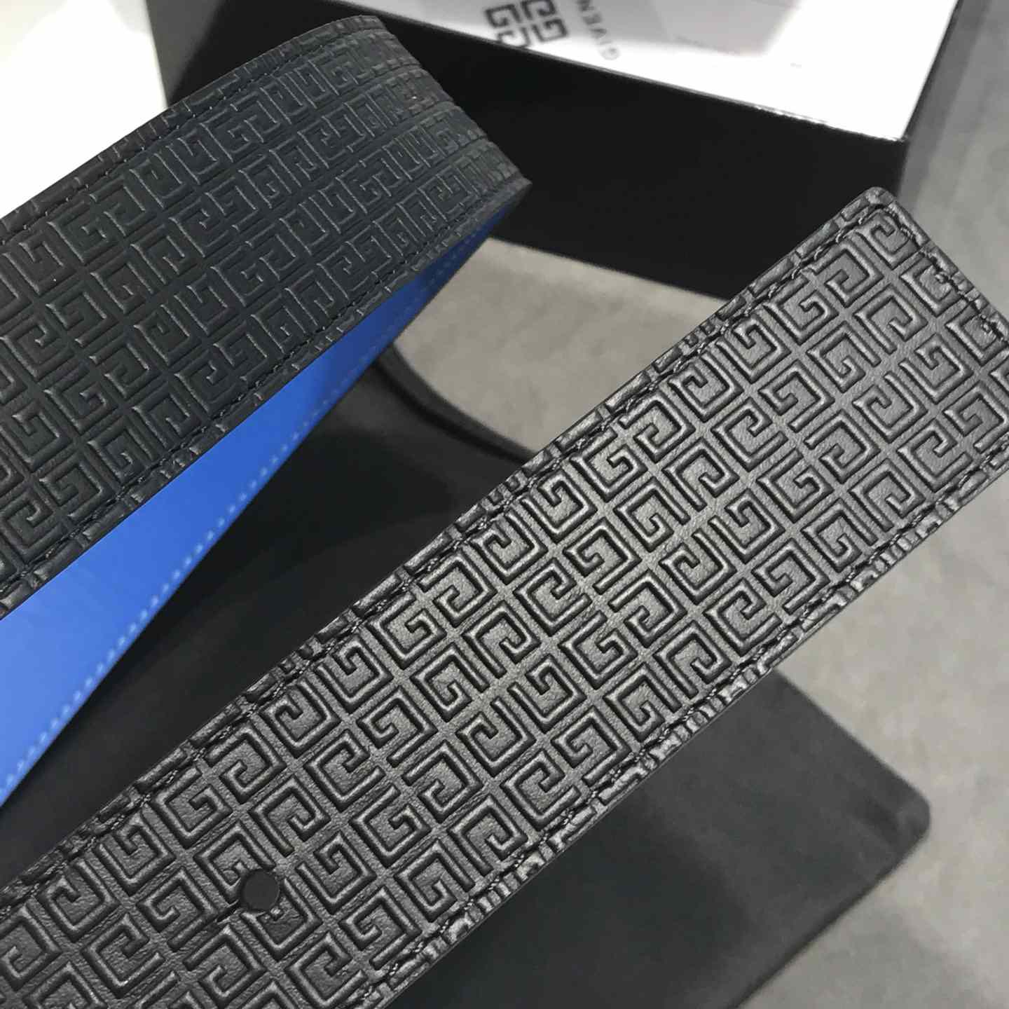 Givenchy 4G Reversible Belt In Leather And 4G Coated Canvas - DopestKickz