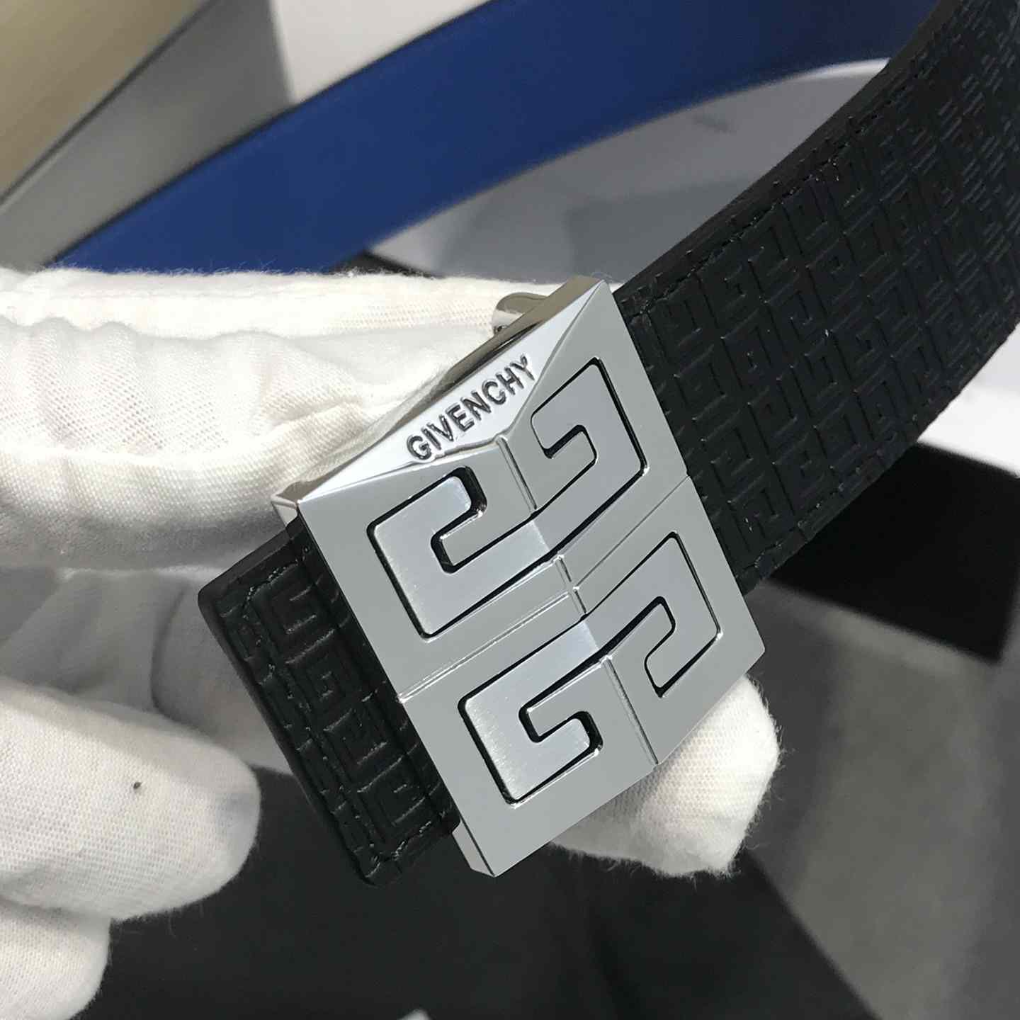 Givenchy 4G Reversible Belt In Leather And 4G Coated Canvas - DopestKickz