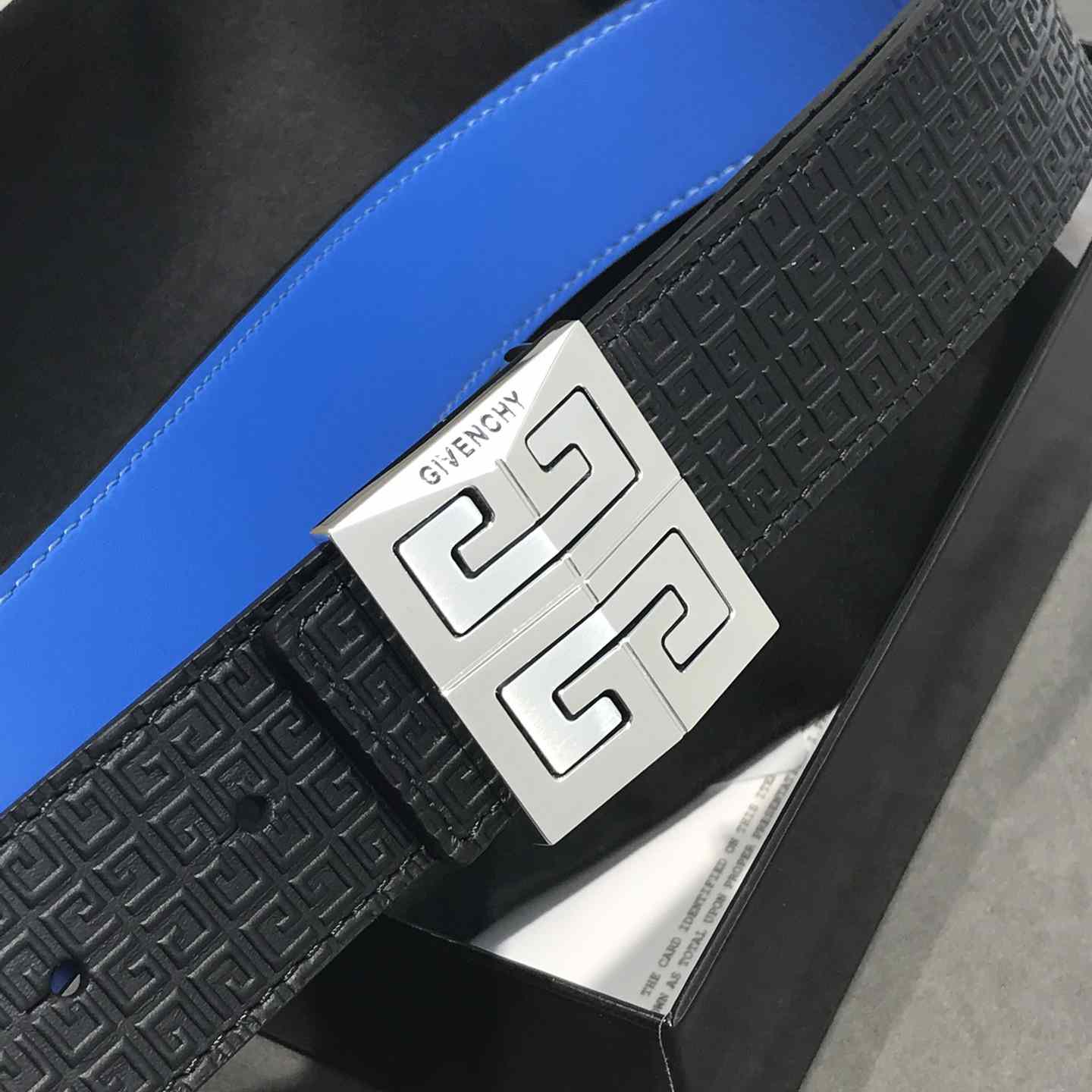 Givenchy 4G Reversible Belt In Leather And 4G Coated Canvas - DopestKickz