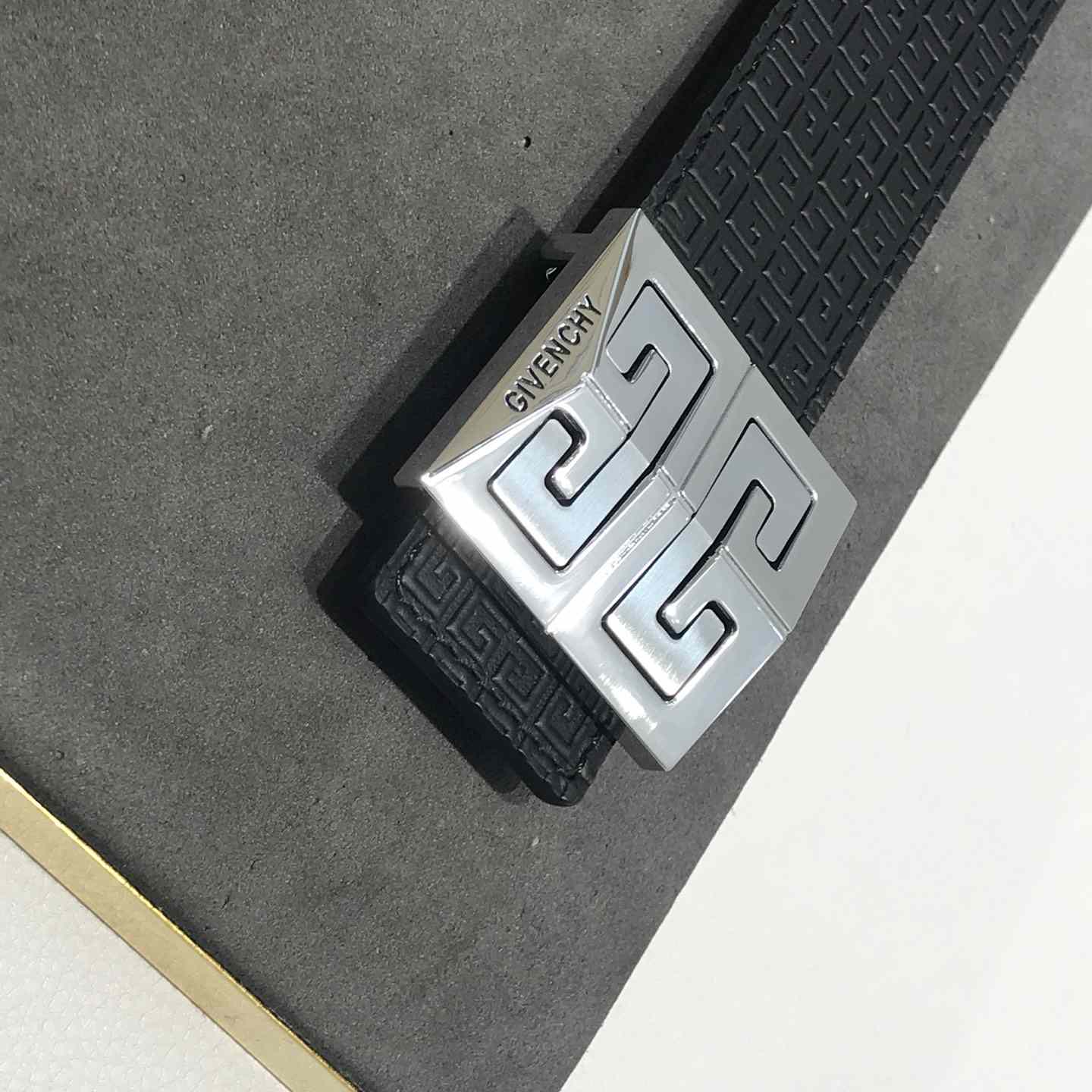 Givenchy 4G Reversible Belt In Leather And 4G Coated Canvas - DopestKickz