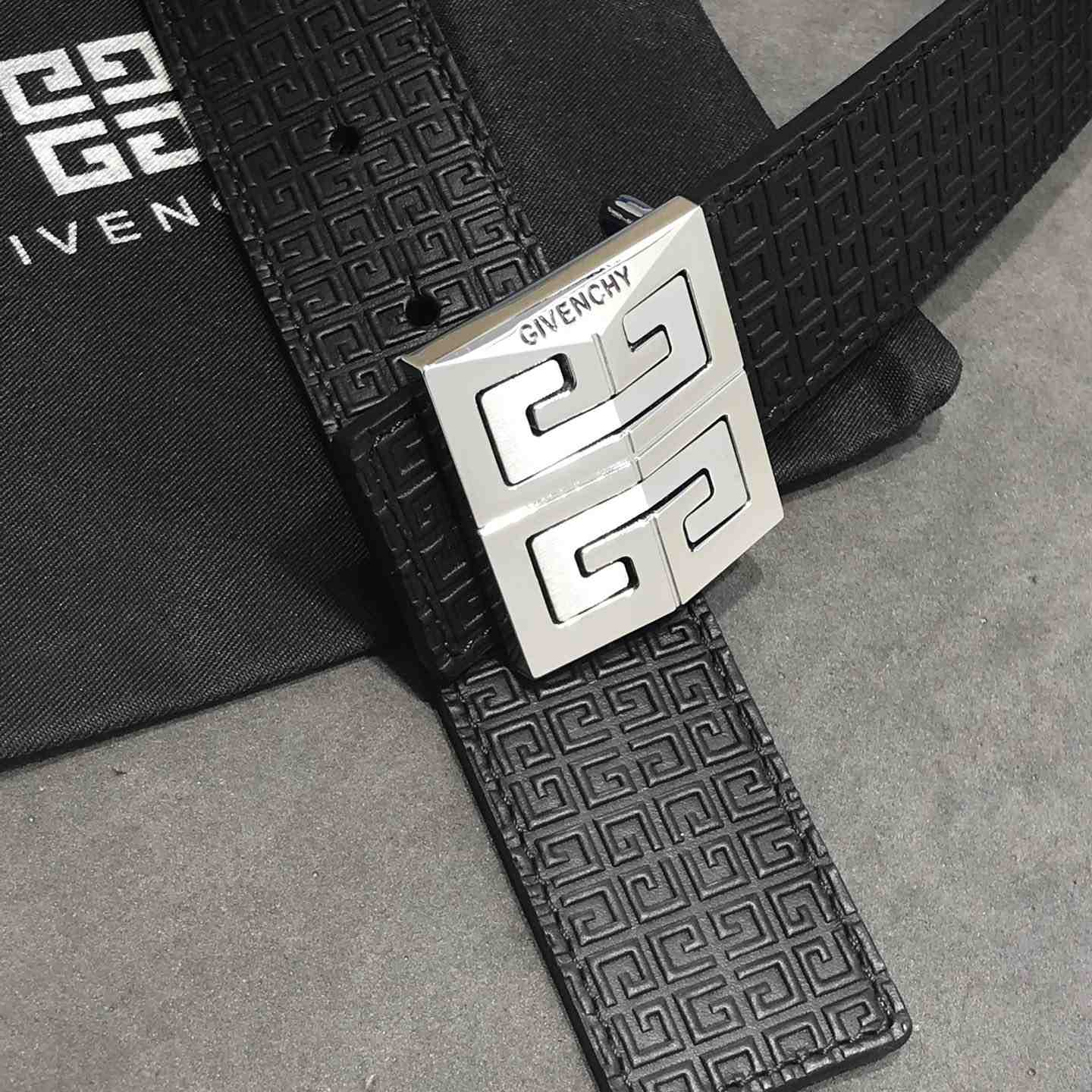 Givenchy 4G Reversible Belt In Leather And 4G Coated Canvas - DopestKickz