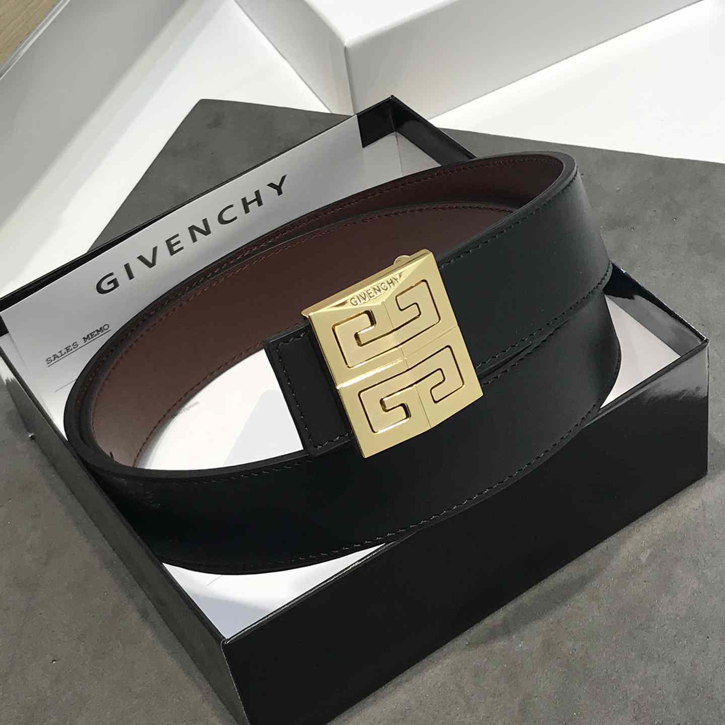 Givenchy 4G Reversible Belt In Leather  - DopestKickz