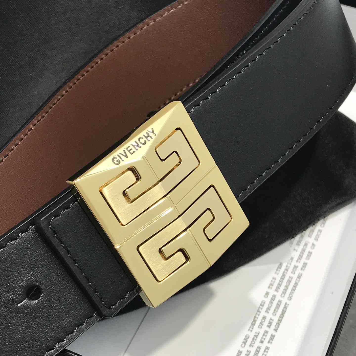 Givenchy 4G Reversible Belt In Leather  - DopestKickz