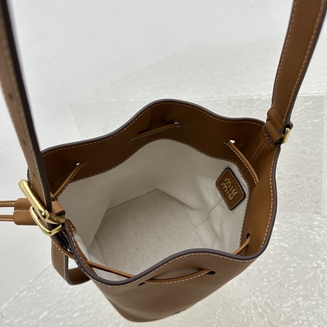 Miu Miu Leather Bucket Bag - DopestKickz