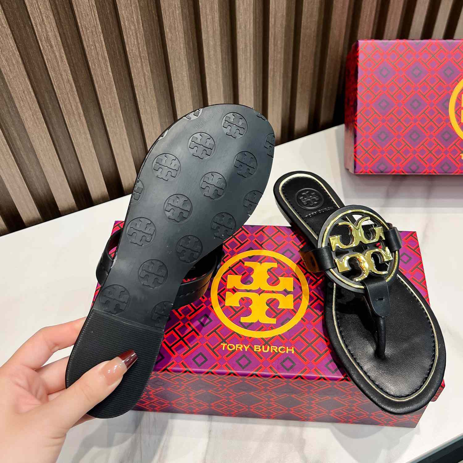 Tory Burch Leather Thong Sandals  - DopestKickz