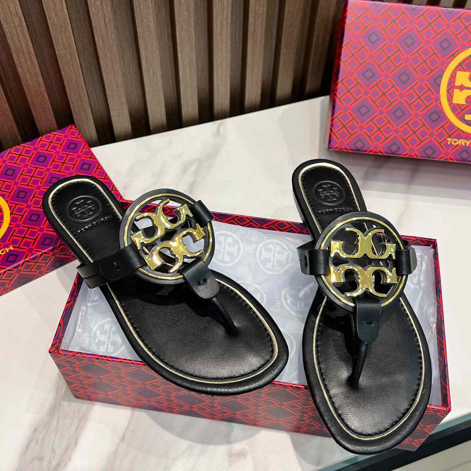 Tory Burch Leather Thong Sandals  - DopestKickz