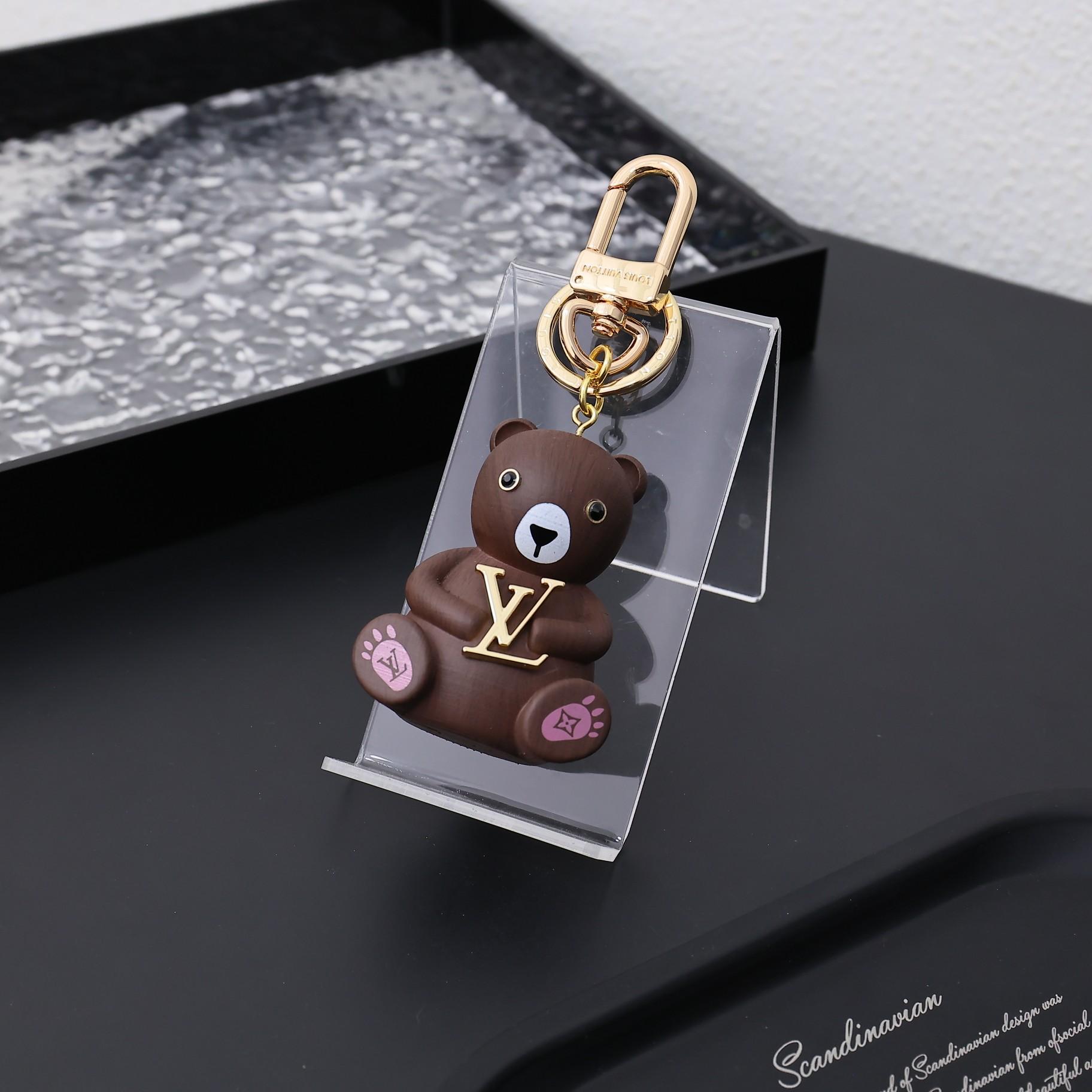 Louis Vuitton LV Teddy Bear Keyring And Bag Charm   M01360 - DopestKickz