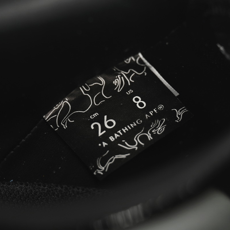 A Bathing Ape Bape Sta Low Black White Sneaker   1H70-191-001  - DopestKickz