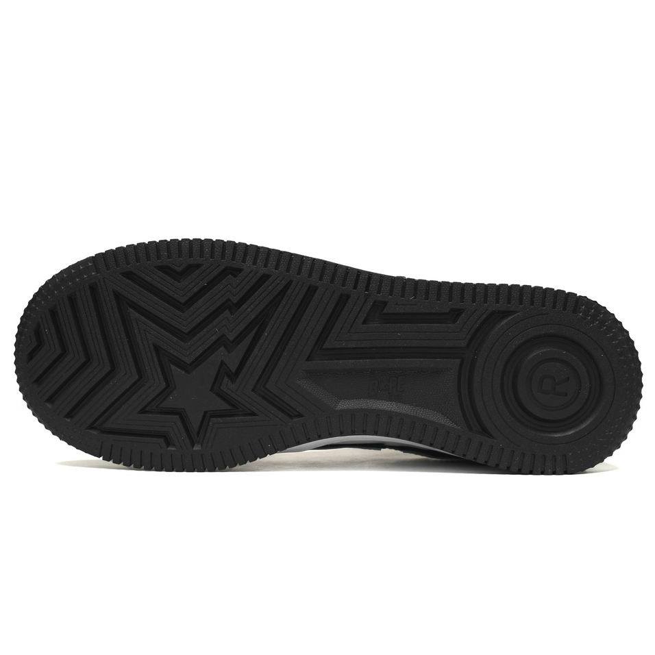 A Bathing Ape Bape Sta Low Black White Sneaker   1H70-191-001  - DopestKickz