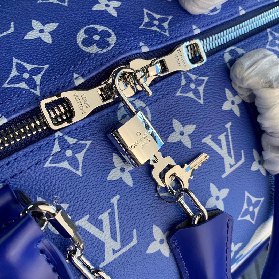 Louis Vuitton Keepall Bandouliere Clouds Monogram 50 Blue - DopestKickz