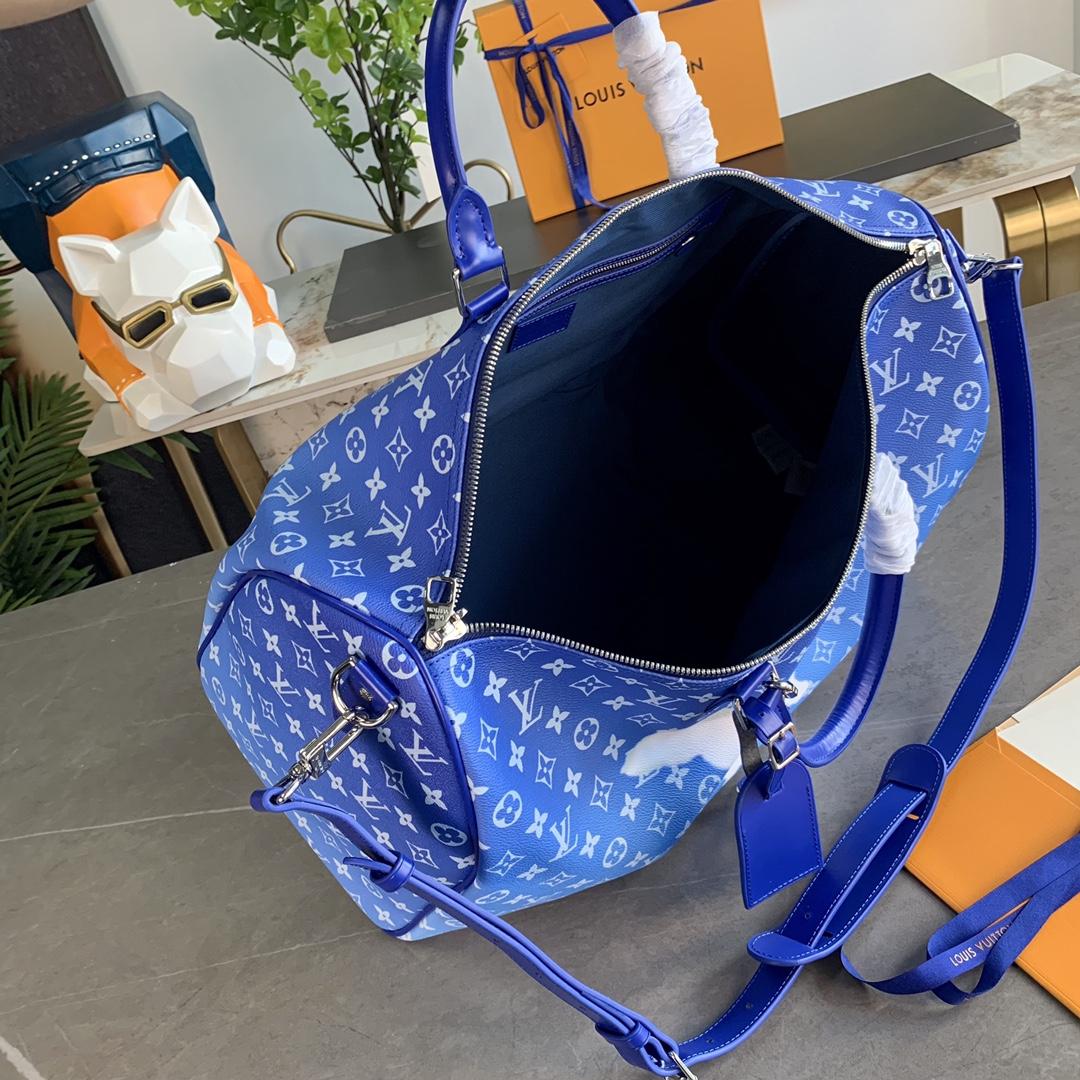 Louis Vuitton Keepall Bandouliere Clouds Monogram 50 Blue - DopestKickz