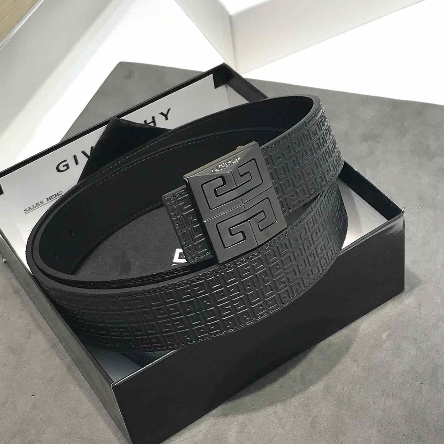 Givenchy 4G Reversible Belt In Leather And 4G Coated Canvas - DopestKickz