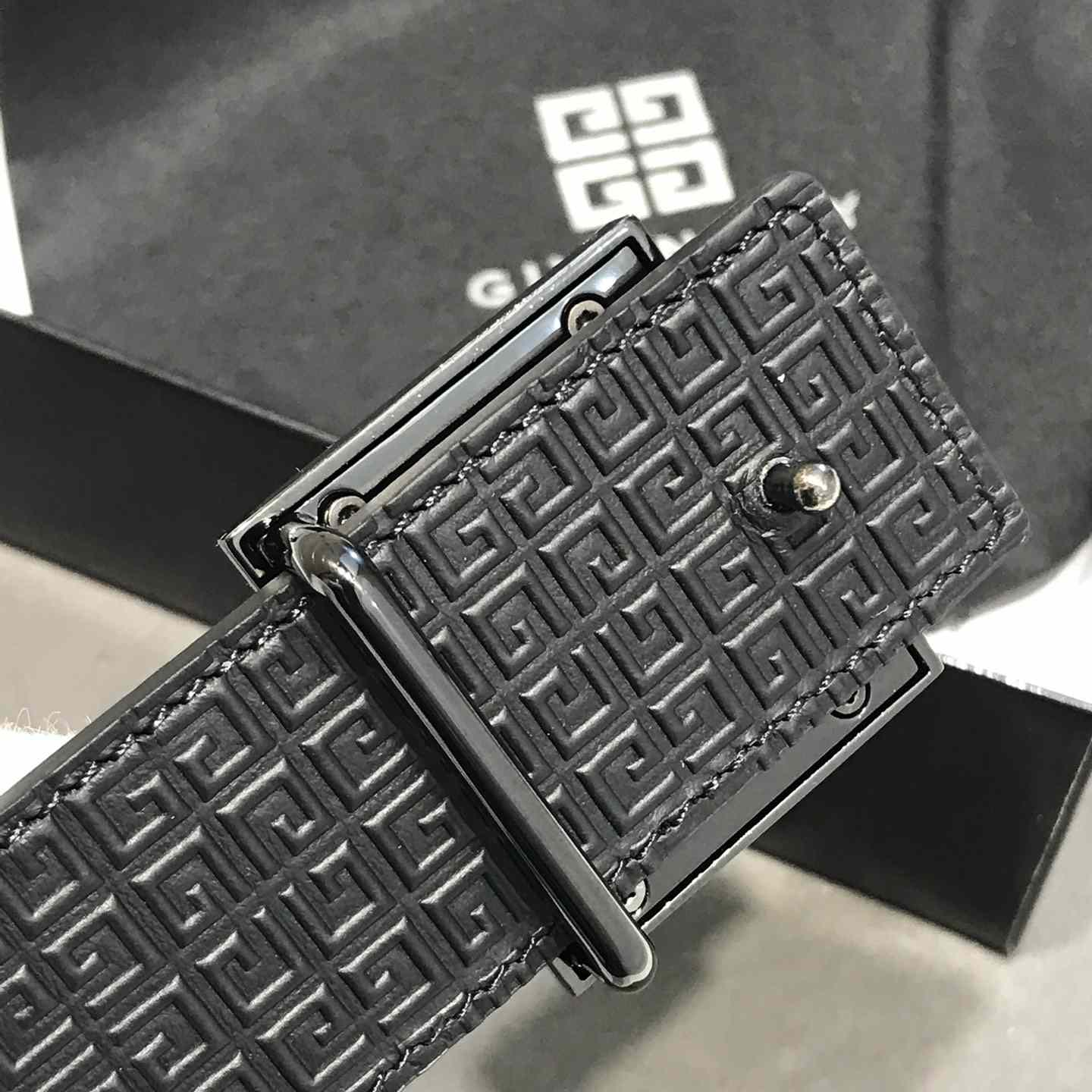 Givenchy 4G Reversible Belt In Leather And 4G Coated Canvas - DopestKickz