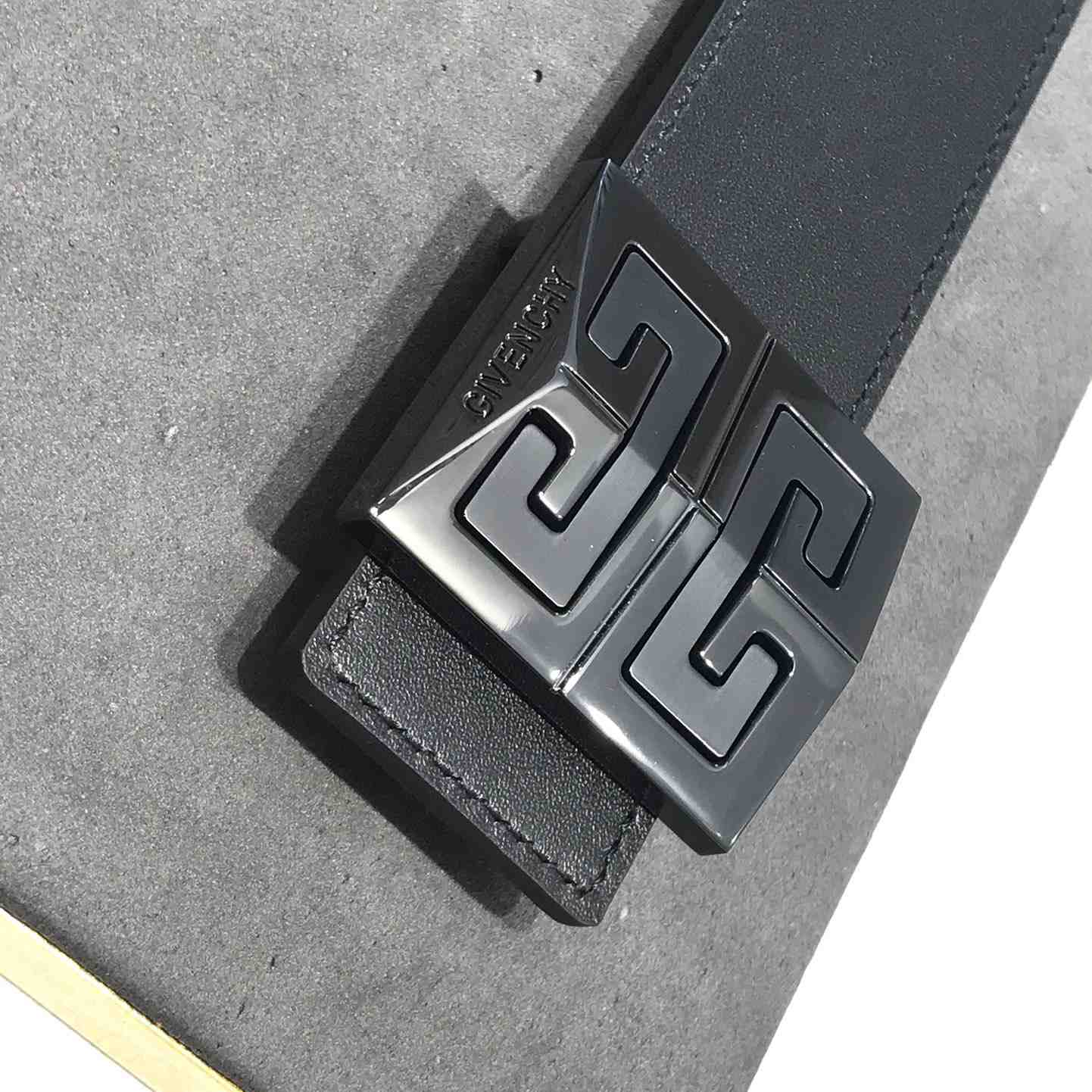 Givenchy 4G Reversible Belt In Leather And 4G Coated Canvas - DopestKickz