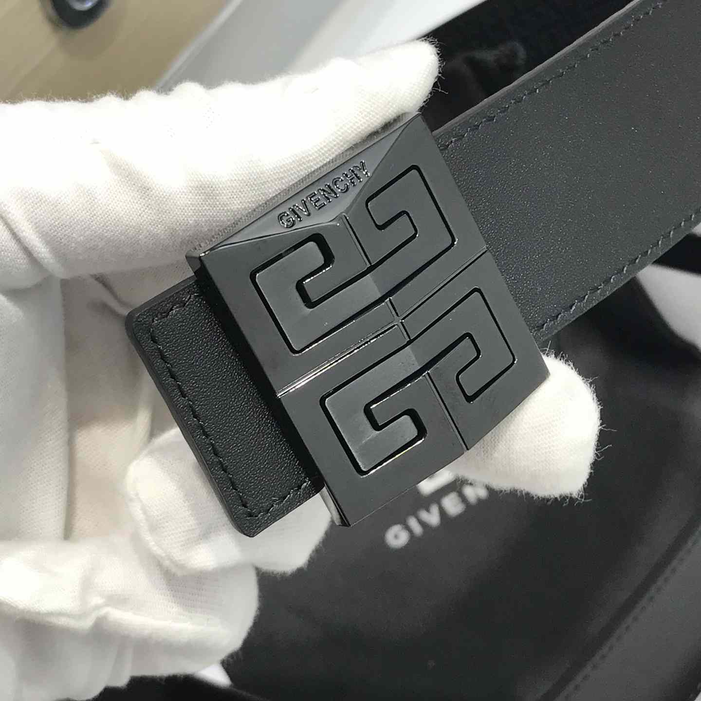 Givenchy 4G Reversible Belt In Leather And 4G Coated Canvas - DopestKickz