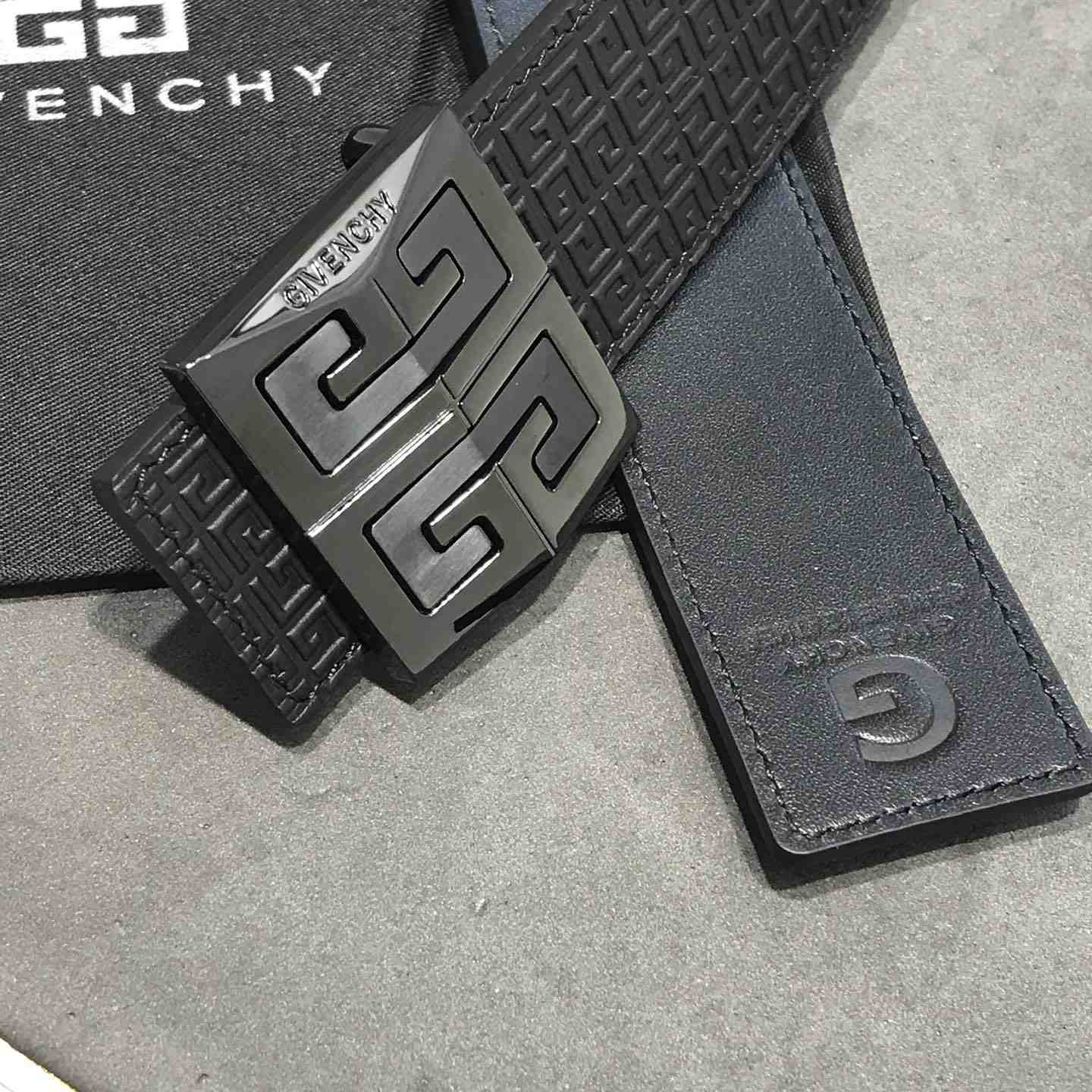 Givenchy 4G Reversible Belt In Leather And 4G Coated Canvas - DopestKickz