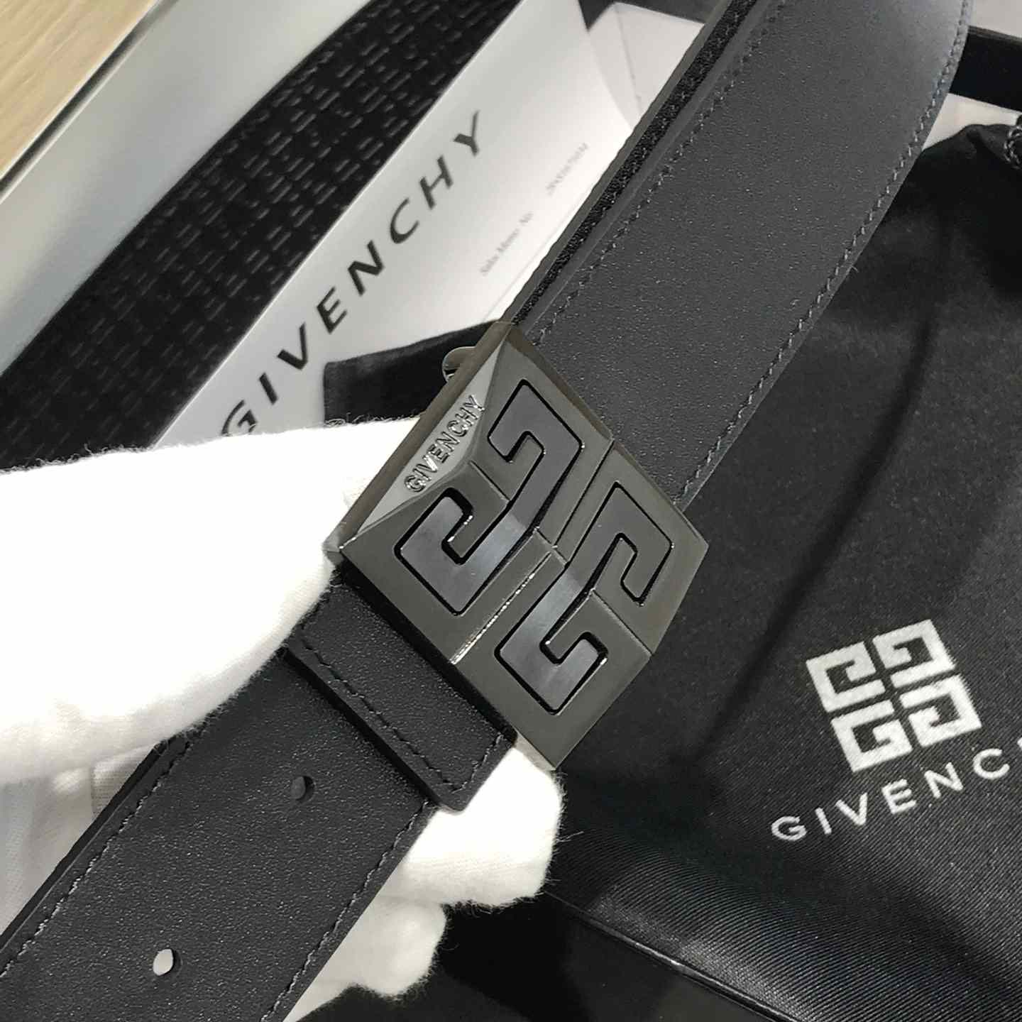 Givenchy 4G Reversible Belt In Leather And 4G Coated Canvas - DopestKickz