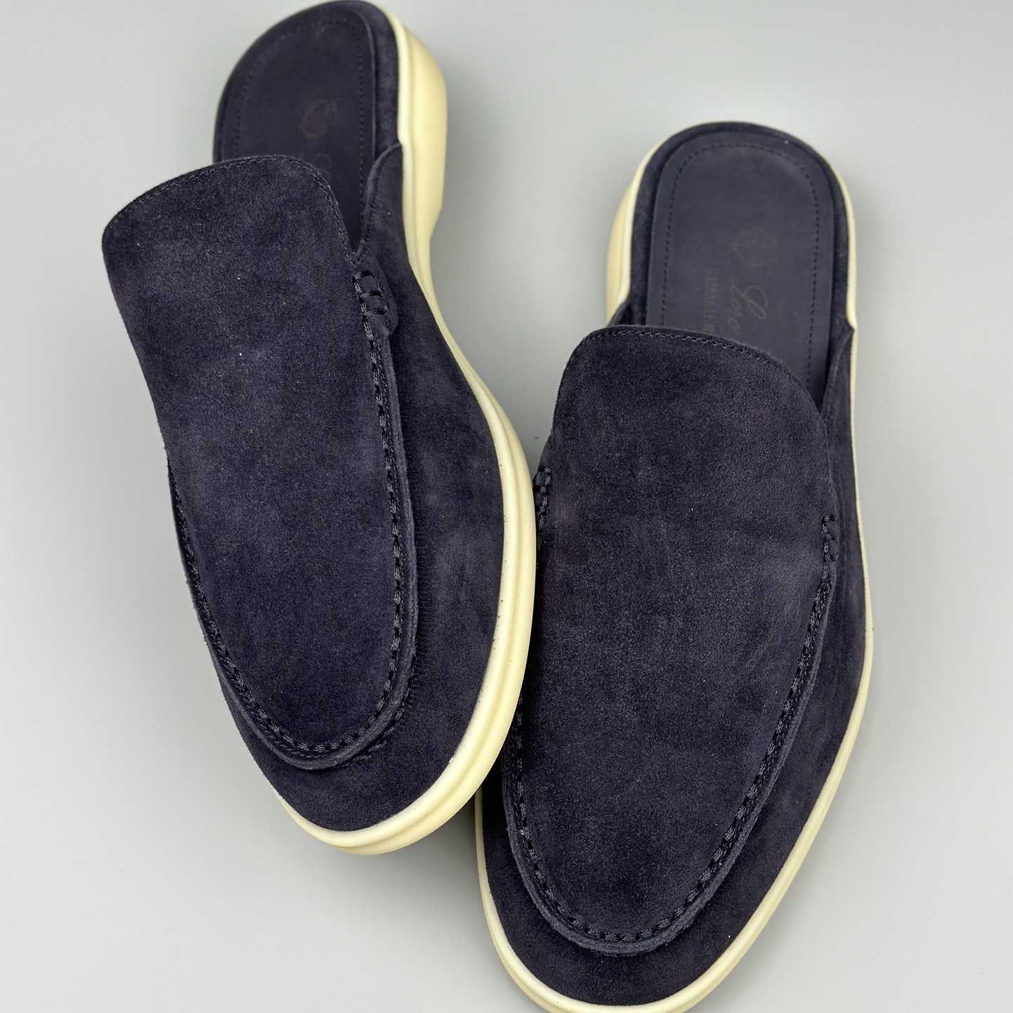 Loro Piana Babouche Walk Loafers Caviar Color - DopestKickz