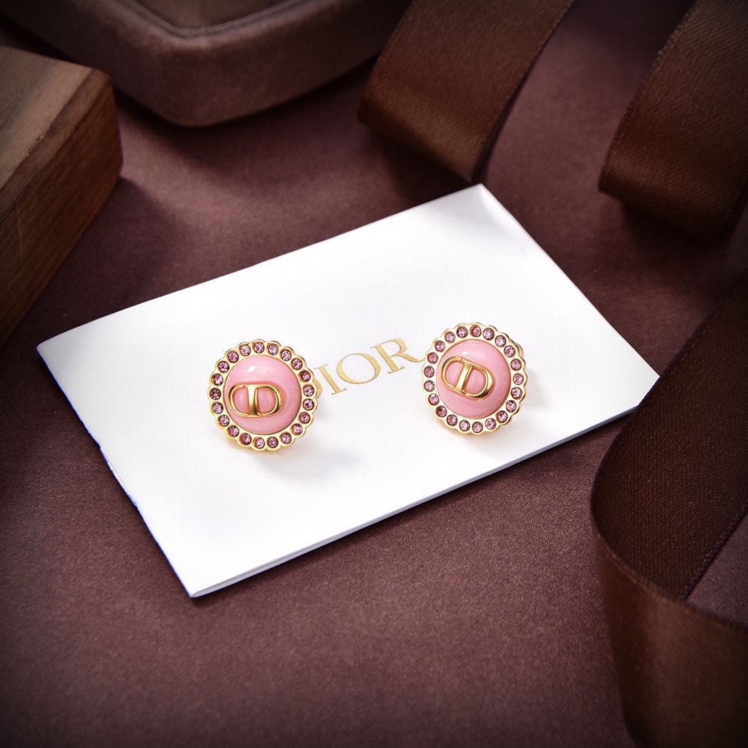 Dior Petit CD Baroque Stud Earrings - DopestKickz