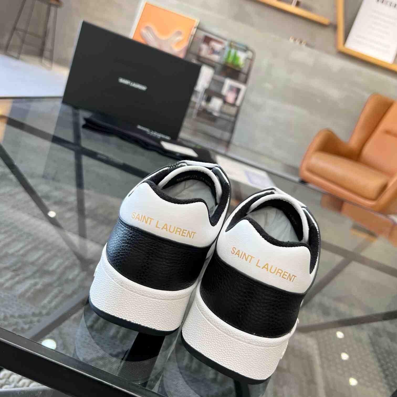 Saint Laurent SL/61 Low-top Sneakers In Perforated Leather - DopestKickz