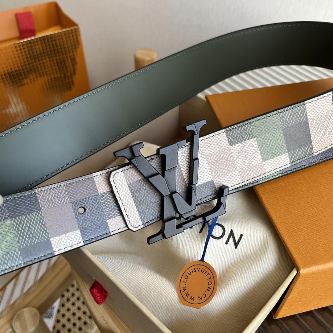Louis Vuitton LV Mega Pixel 40mm Reversible Belt - DopestKickz