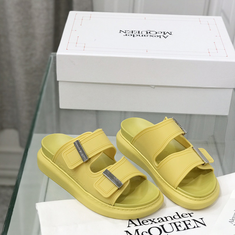 Alexander Mqueen Women's Hybrid Slide In Anise/Silver - DopestKickz