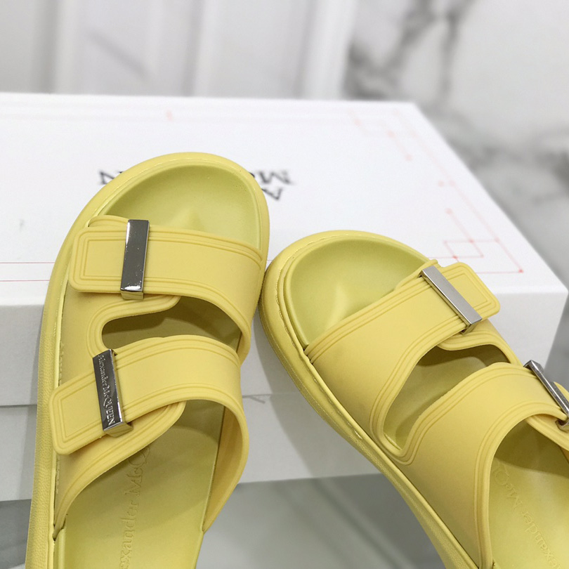 Alexander Mqueen Women's Hybrid Slide In Anise/Silver - DopestKickz