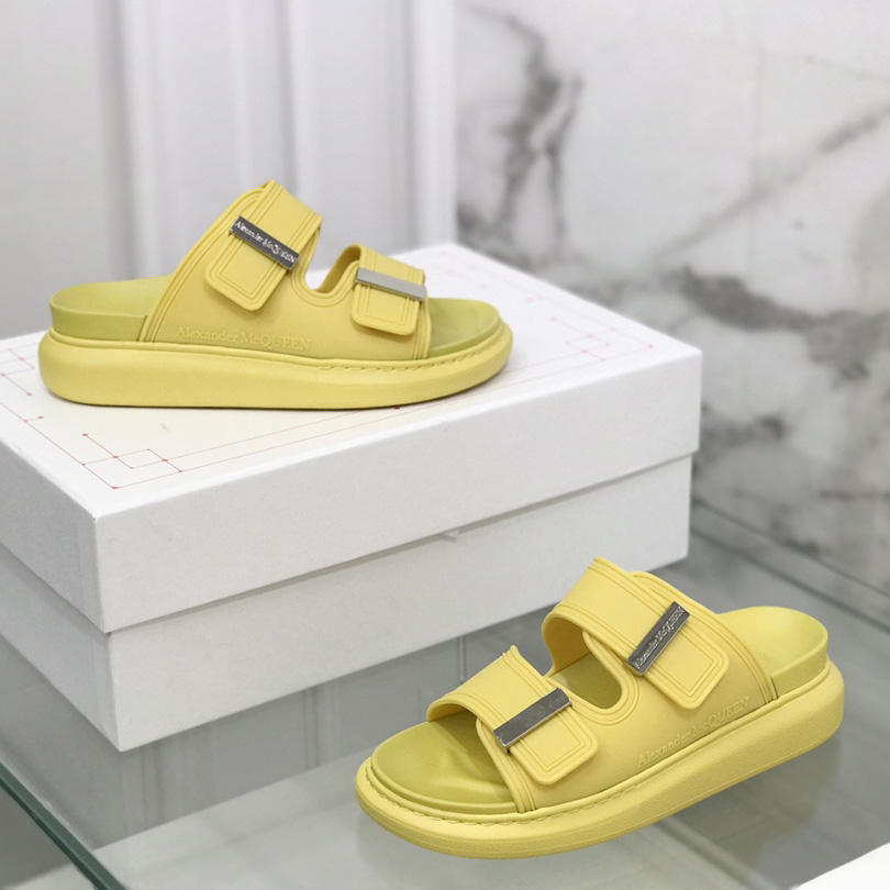 Alexander Mqueen Women's Hybrid Slide In Anise/Silver - DopestKickz