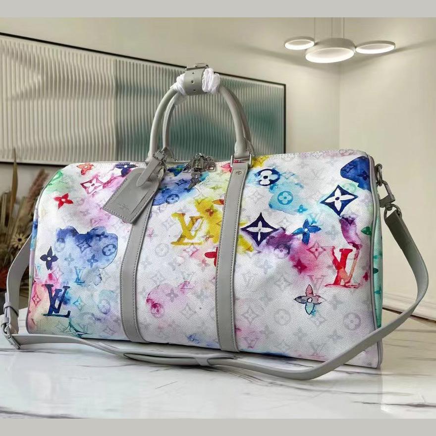 Louis Vuitton Keepall 50 Monogram Watercolor - DopestKickz