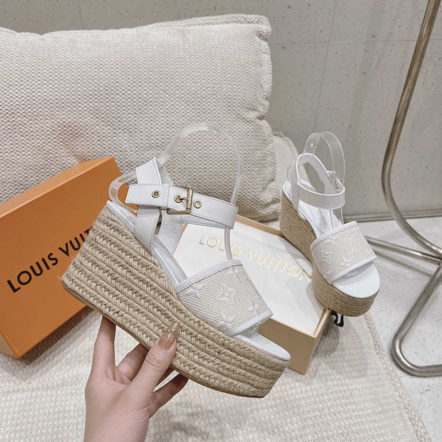 Louis Vuitton Starboard Wedge Sandal   - DopestKickz