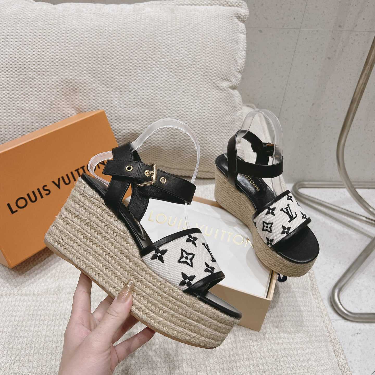 Louis Vuitton Starboard Wedge Sandal   - DopestKickz