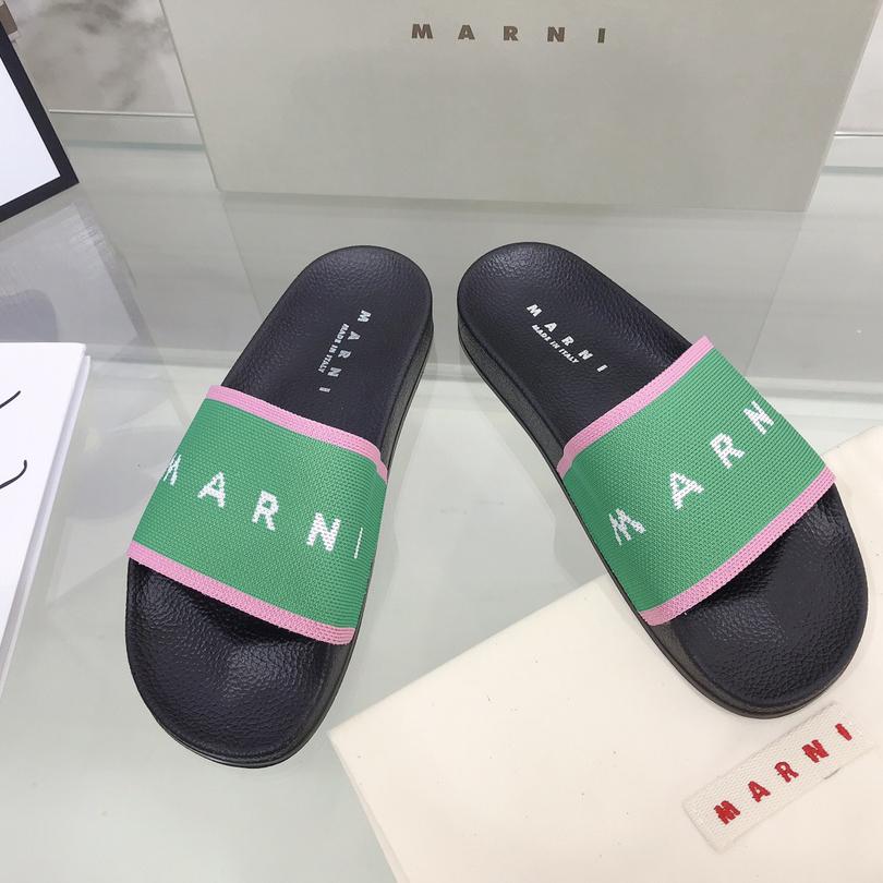 Marni Intarsia-knit Flat Slides - DopestKickz