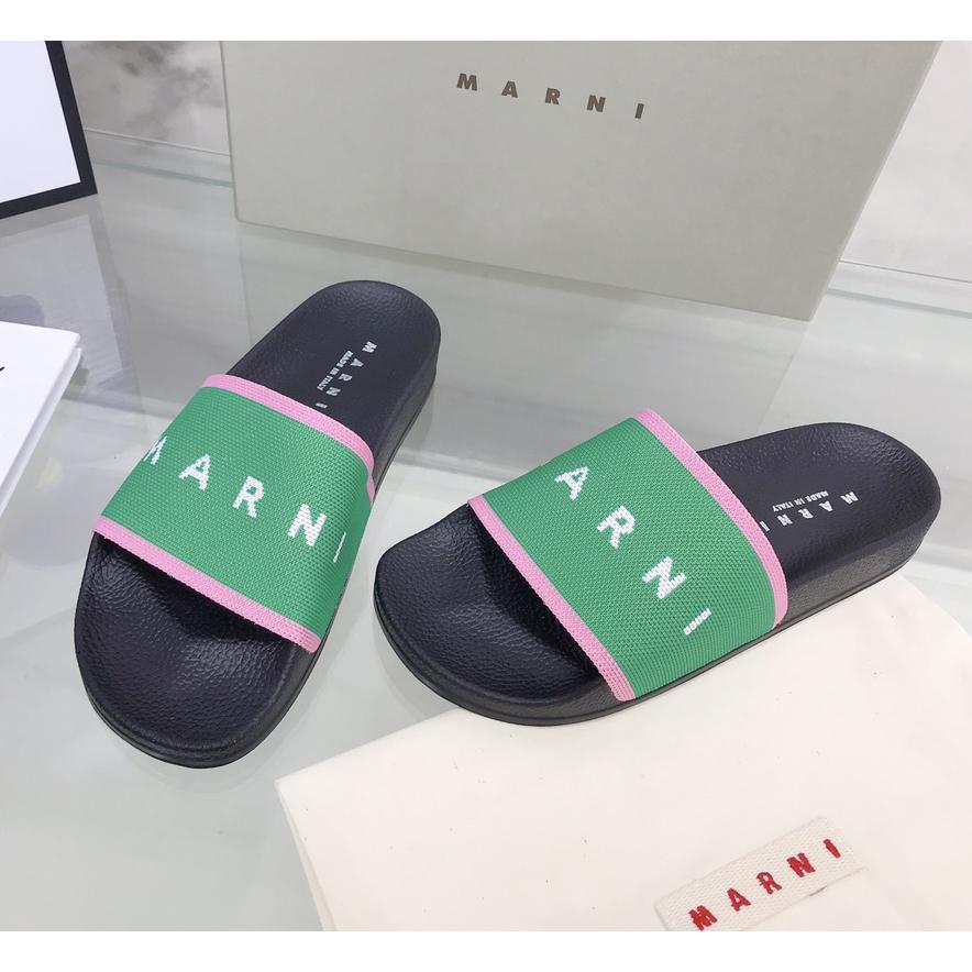 Marni Intarsia-knit Flat Slides - DopestKickz