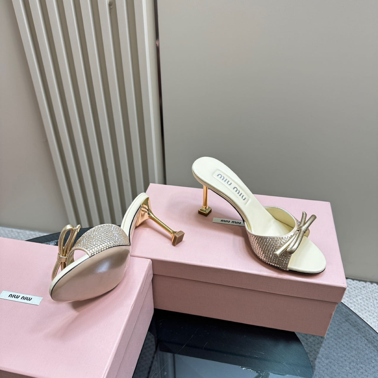 Miu Miu Satin Sandals - DopestKickz