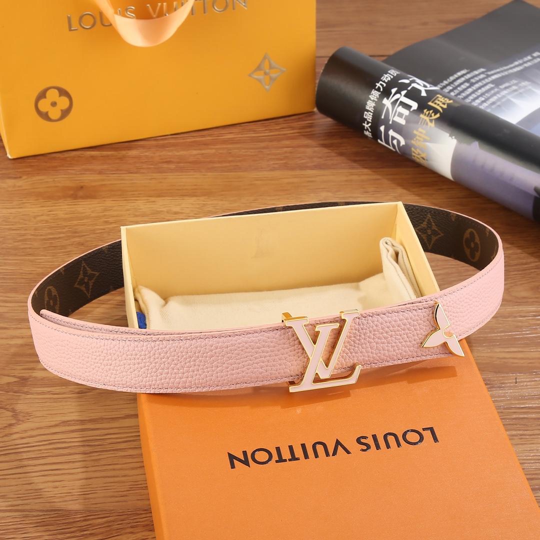 Louis Vuitton Pretty LV Enamel 30mm Reversible Belt   M8231U - DopestKickz