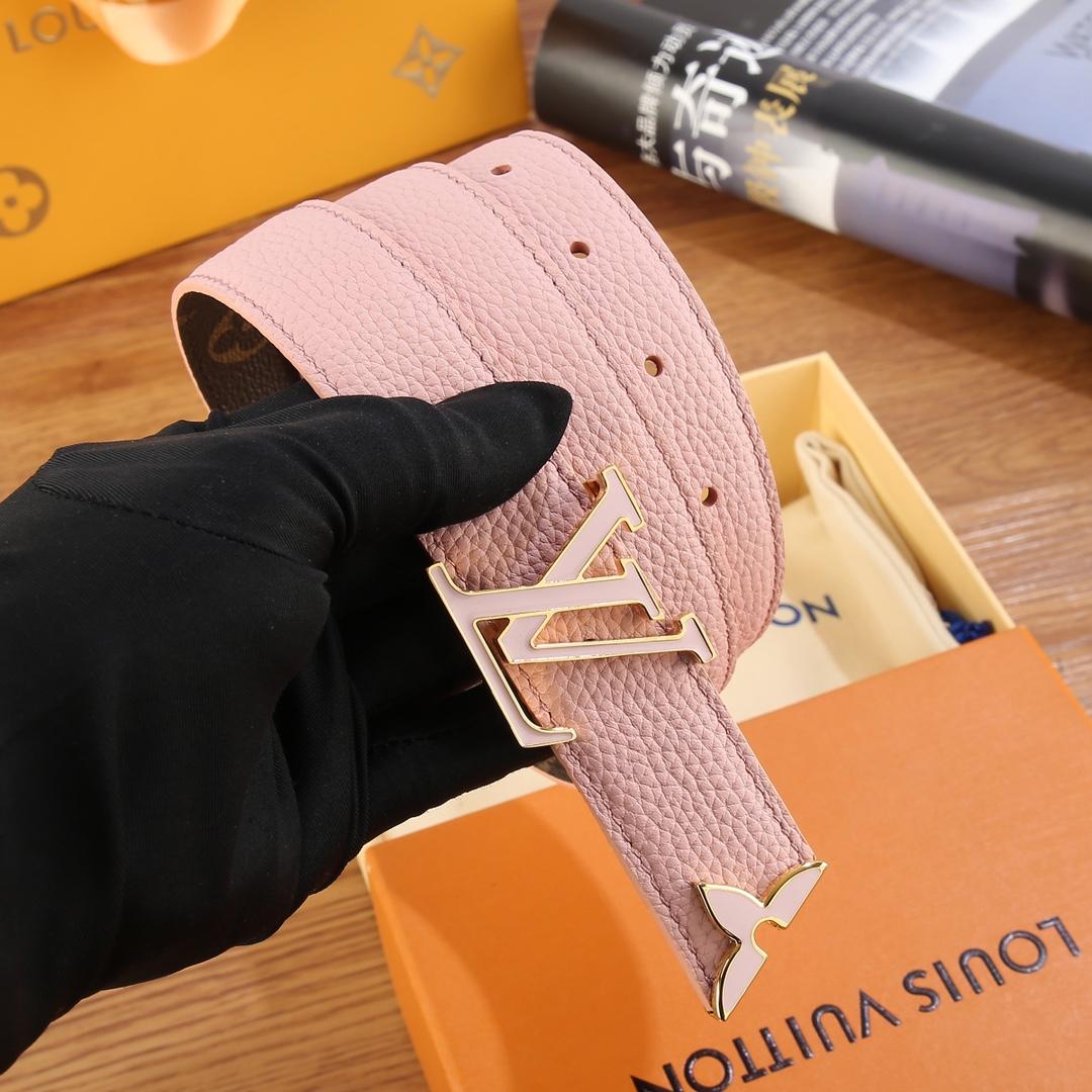 Louis Vuitton Pretty LV Enamel 30mm Reversible Belt   M8231U - DopestKickz