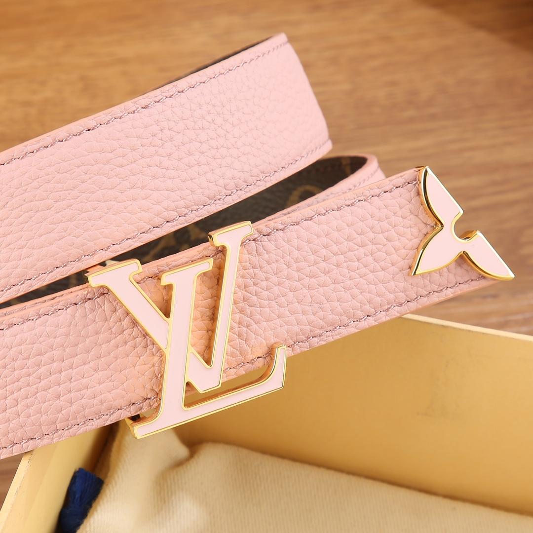 Louis Vuitton Pretty LV Enamel 30mm Reversible Belt   M8231U - DopestKickz