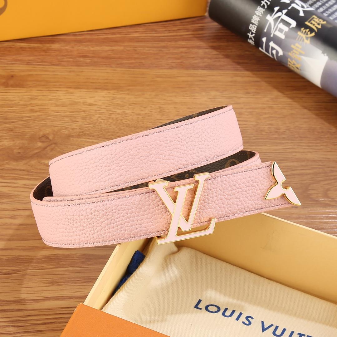 Louis Vuitton Pretty LV Enamel 30mm Reversible Belt   M8231U - DopestKickz