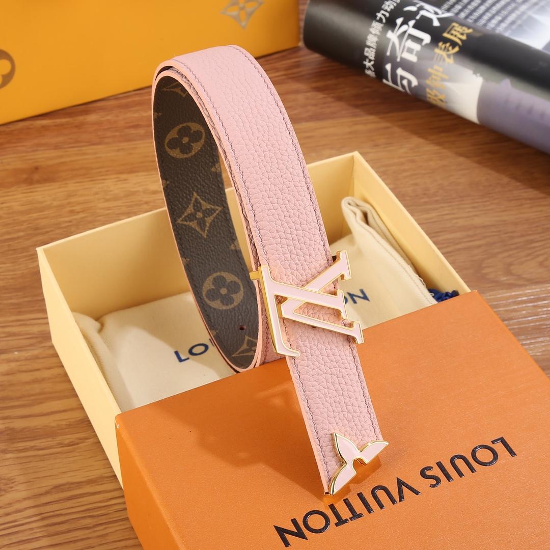 Louis Vuitton Pretty LV Enamel 30mm Reversible Belt   M8231U - DopestKickz